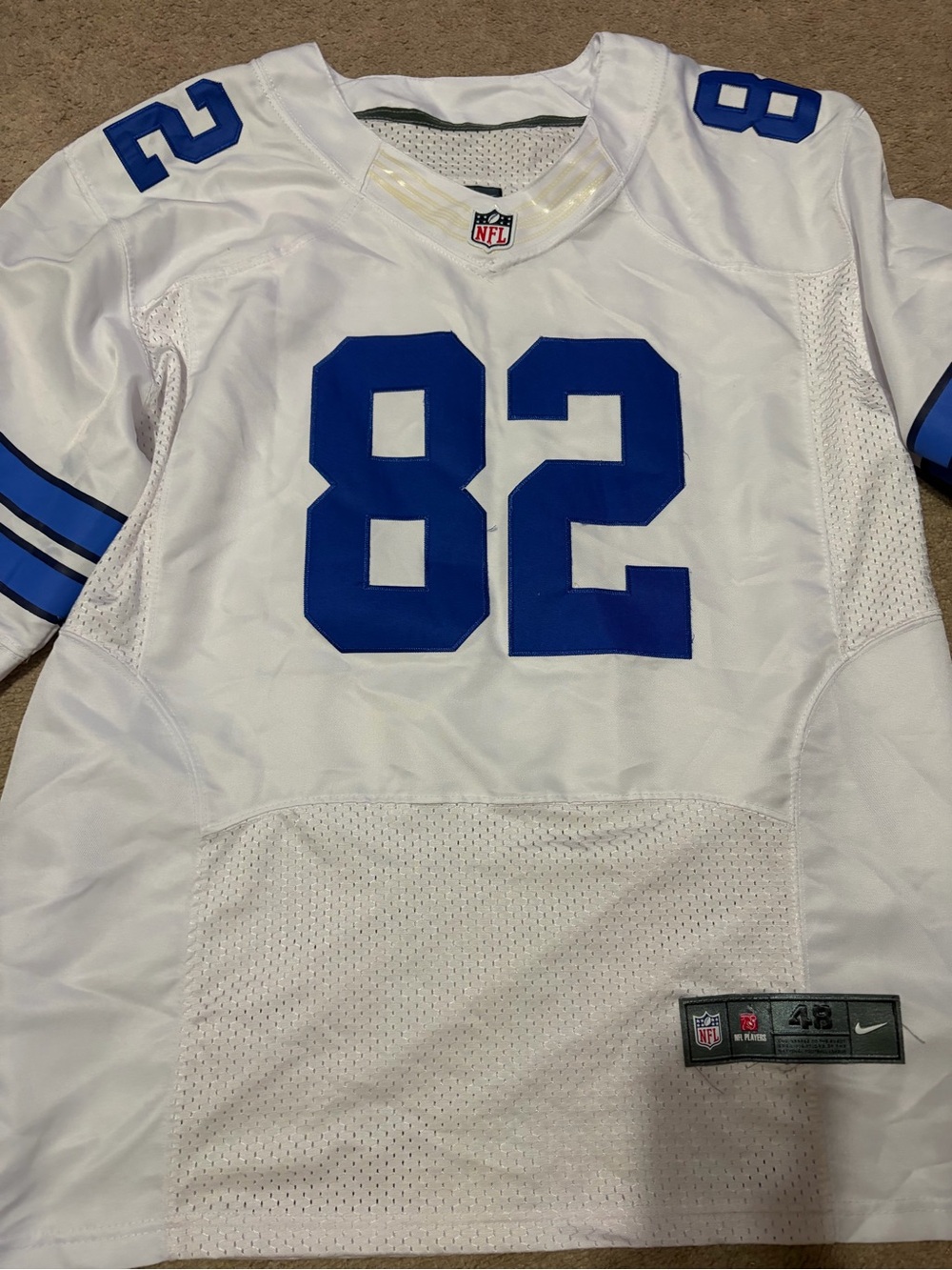NFL White and Royal Blue #82 Jason Witten Football Jersey